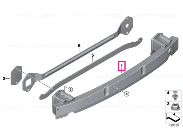 Carrier, bumper rear - BMW Calitate înaltă