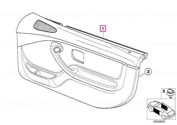 Door lining leather right Q3CA MOOSGRÜN - BMW Plată sigură