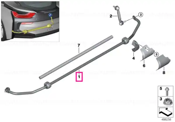Cumpără online Stabilizer, rear - BMW