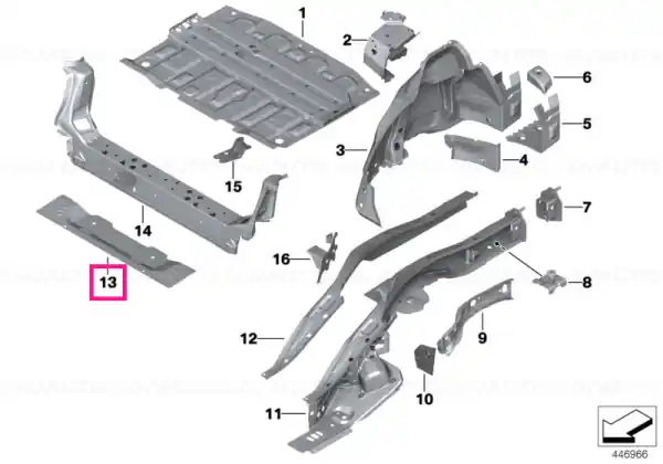 Cross-member, rear axle support, bottom - BMW Expediere rapidă