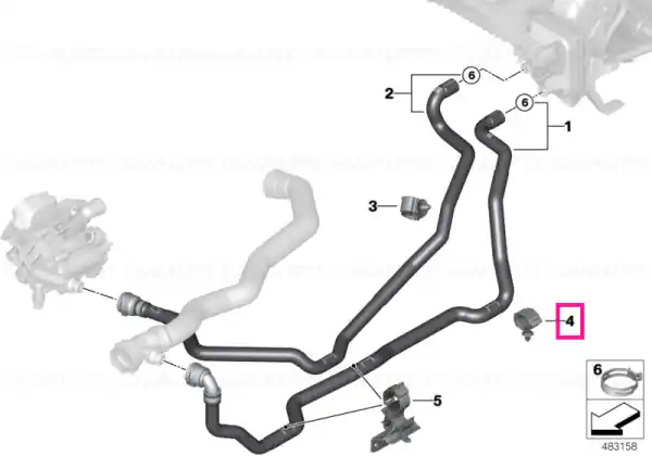 Doar azi Colier furtun - BMW
