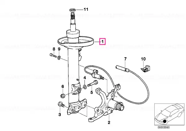 Ofertă de sezon Front right spring strut BOGE - BMW