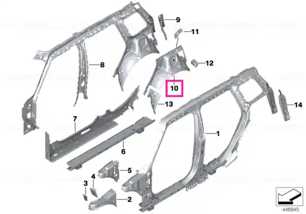 Wheel arch outer rear right - BMW - Mini Expediere rapidă