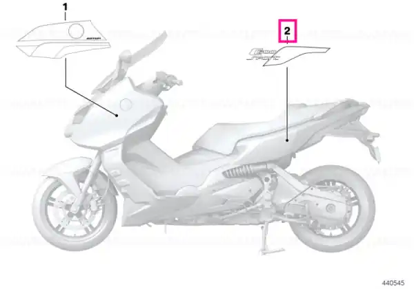 Plată sigură Lettering, rear side section, right - BMW Motorrad