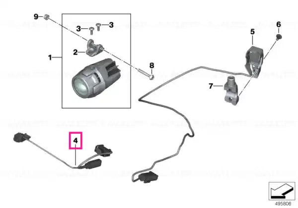 Wiring harness f.LED auxiliary headlight NANO - BMW Motorrad Chilipir