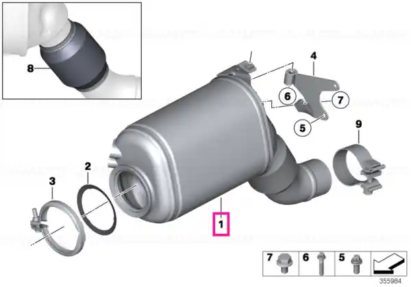 Preferatul clienților EXCH-Diesel particulate filter EU5 - BMW