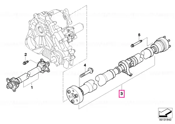Drive shaft assy rear L=1429MM - BMW Ofertă specială
