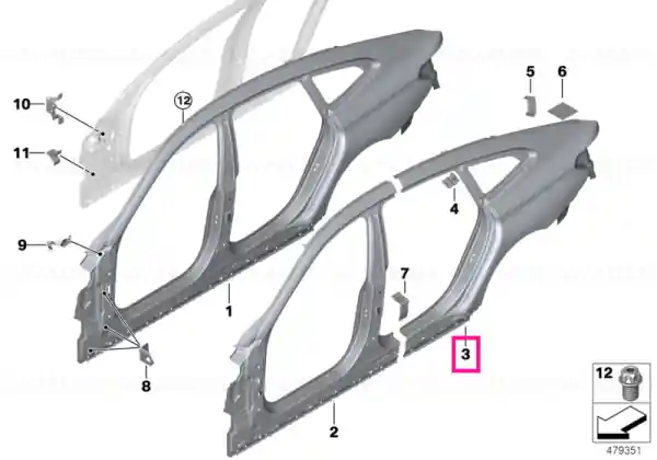 Left rear side panel - BMW Disponibil imediat