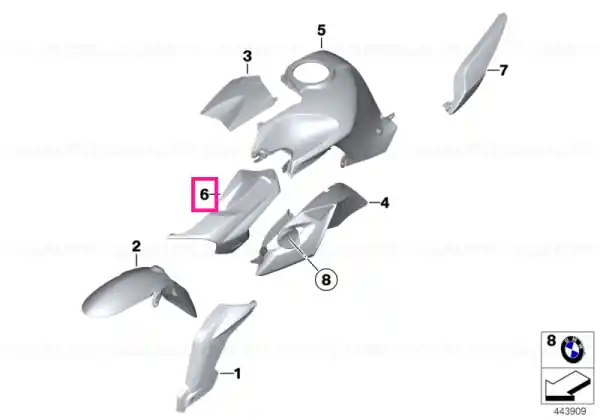 Popular Capac admisie snorkel, stânga SAPPHIRE-BLACK - BMW Motorrad